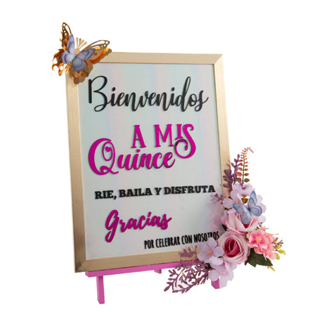 Marco De Bienvenida Xv Años Mariposas