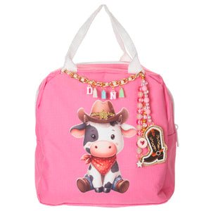 Lonchera Con Vaquita Rosa