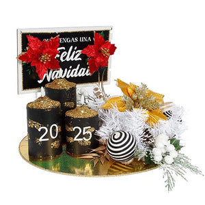 Arreglo Navideño Con Velas