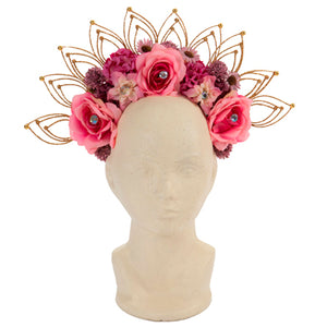 Diadema Catrina Rosa-Oro