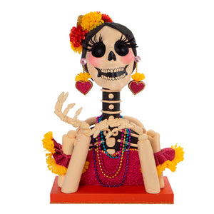 Busto Catrina Diadema Flores