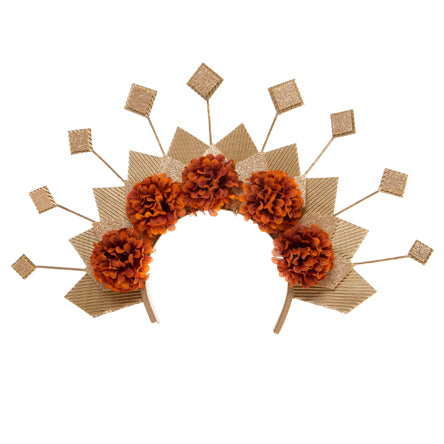 Diadema Catrina Oro-Cafe