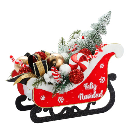 Trineo De Santa Navideño Rojo