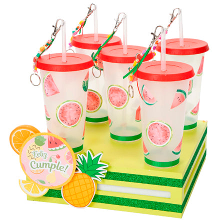 Vasos Decorados De Frutas