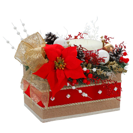 Centro De Mesa Navideño Rustico
