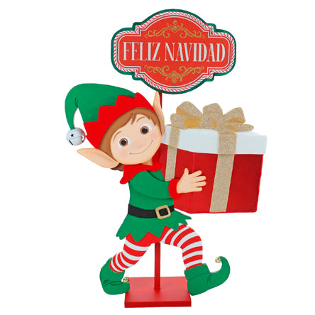 Letrero Duende Feliz Navidad