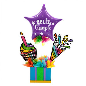 Centro De Mesa Feliz Cumpleaños Estrella