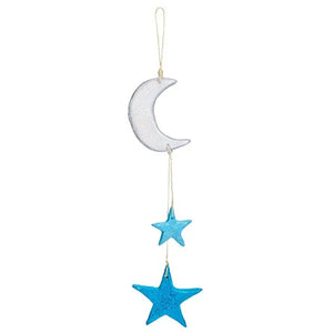 Colgante Luna Y Estrellas De Arcilla