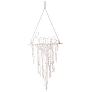 Letrero Home Con Cordon Macrame