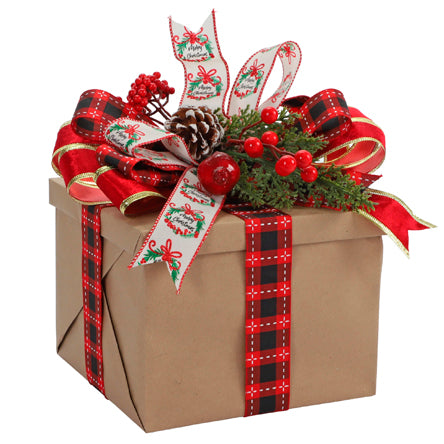 Regalo Navideño Rustico Rojo