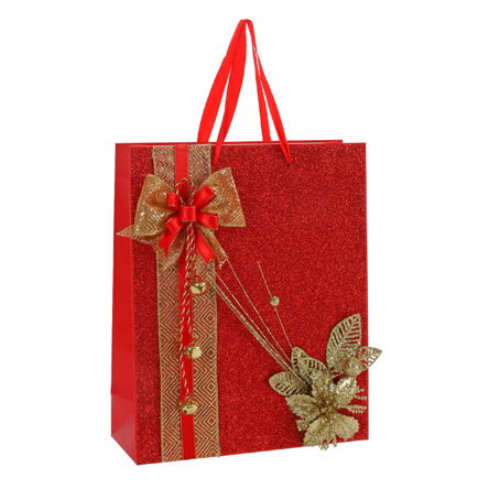 Bolsa Rojo/Oro Cascabeles.