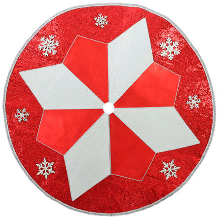 Pie De Árbol Navideño Copos De Nieve