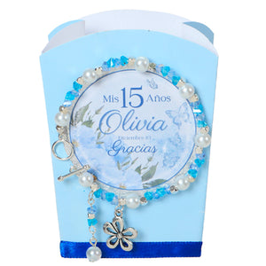 Recuerdo Pulsera Xv Años Zafiro