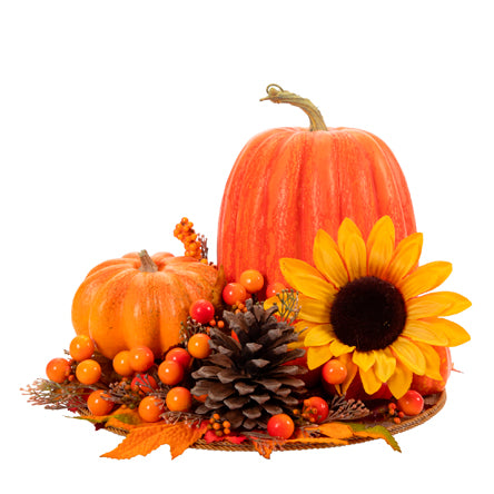 Arreglo Base Circular Con Calabazas