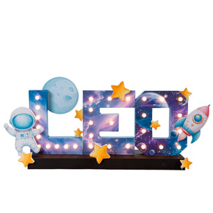 Letrero Astronauta Galaxia