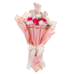 Ramo De Flores Con Osito