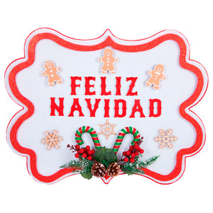 Letrero Feliz Navidad Jengibre