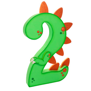 Adorno Numero 2 Dinosaurio Verde