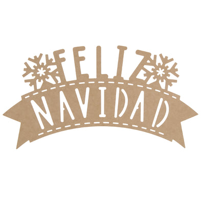 Fantasías Miguel Art.10816 Letrero Feliz Navidad 27x50cm 1pz