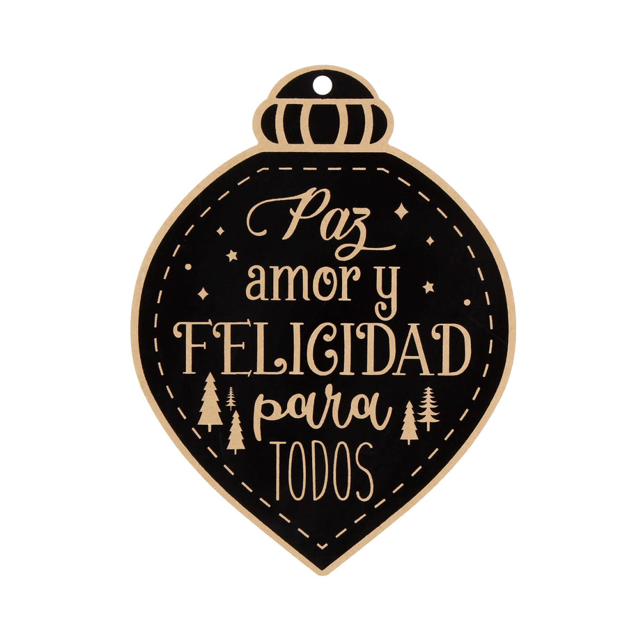 Art.10822 Letrero Navidad Color Negro