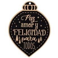 Art.10833 Letrero Navidad Negro 45cm