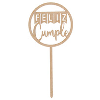 Art.10853 Pick Círculo Banderín Feliz Cumple
