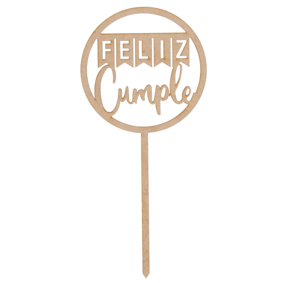 Art.10853 Pick Círculo Banderín Feliz Cumple
