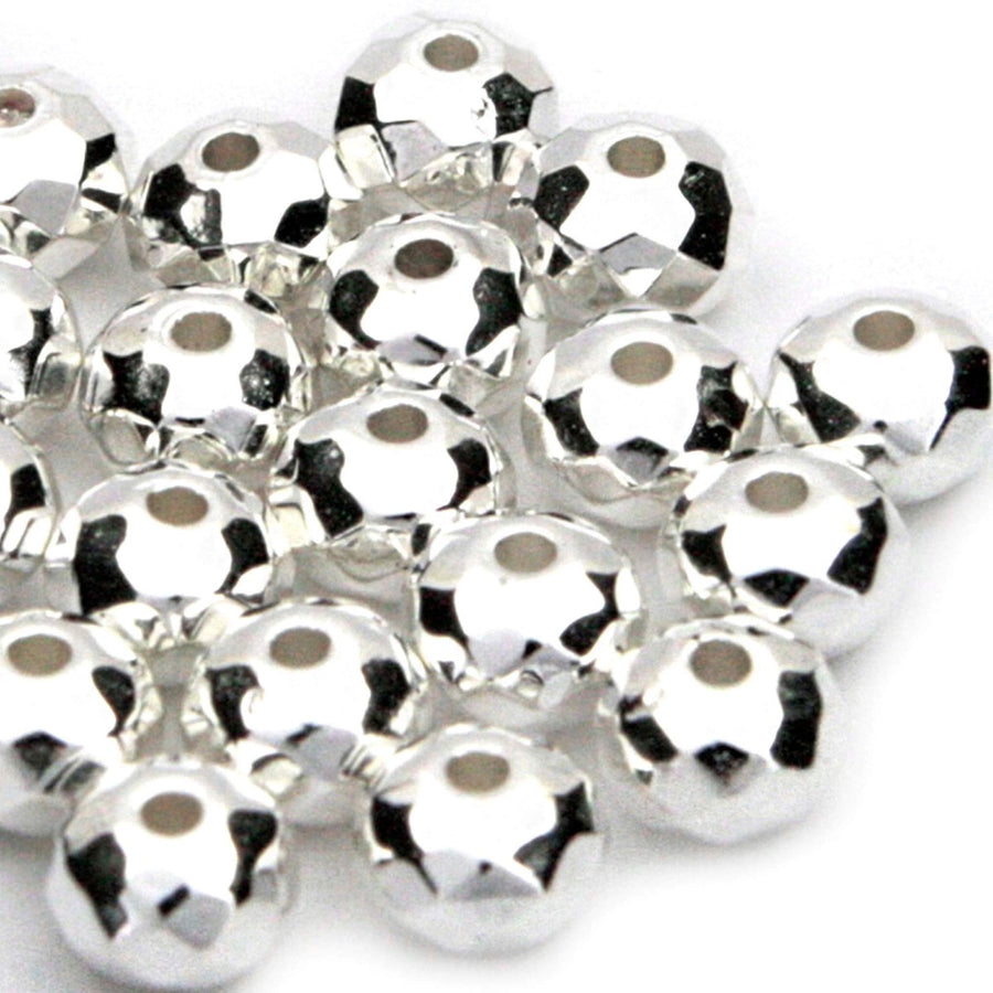 Art.1596 Cuenta Rondel Facetado Oro/Plata