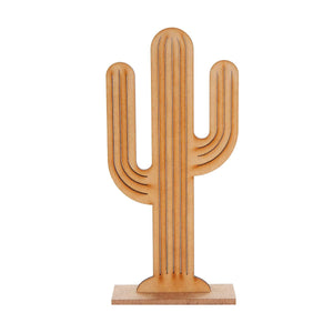 Art.3349 Cactus Con Base Madera