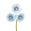 Fantasías Miguel Art.3537 Flor De Papel Fina Con Piedra x3 Flores 13cm 1pz Azul