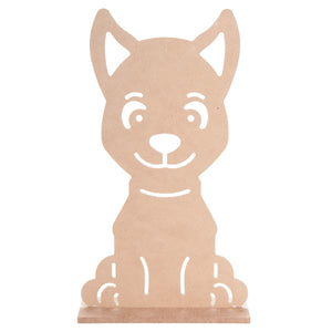 Art.3539 Perrito Con Base Madera