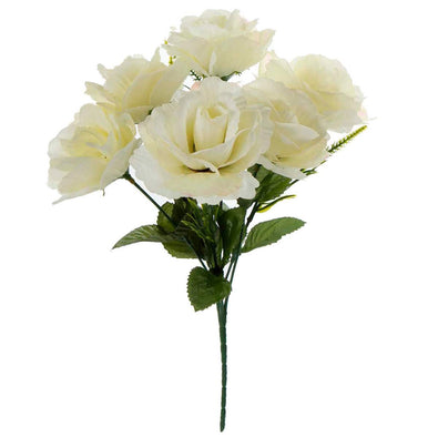 Fantasías Miguel Art.6654 Bush Chico Rosas Con Iris X6 Flores 33cm 1pz