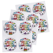 Art.6774 Calcomanía Circular Feliz Cumpleaños