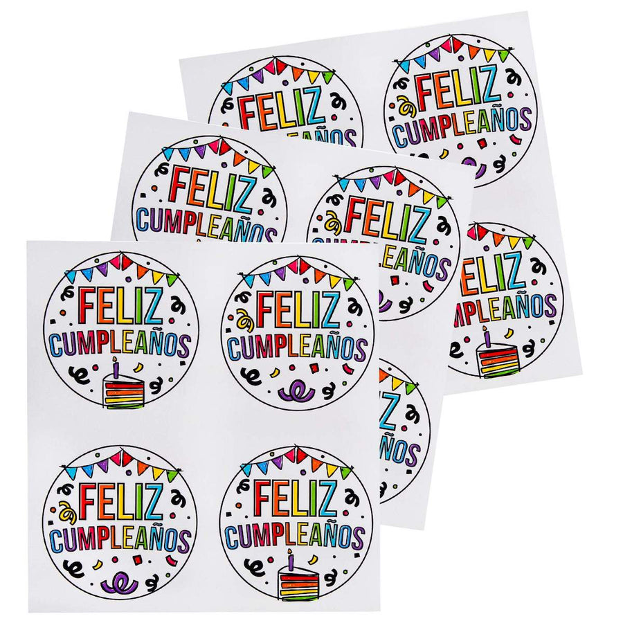 Art.6774 Calcomanía Circular Feliz Cumpleaños