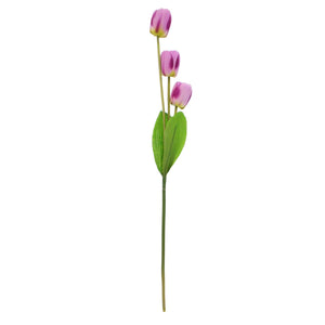 Art.6923 Flor Tallo Tulipan, 3 Flores