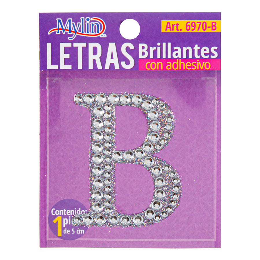 Art.6970 Letra Brillante Con Adhesivo