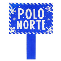 Art.7590 Letrero Polo Norte Gde 25x29cm
