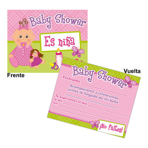 Art.8027 Invitación Baby Es Niña/O