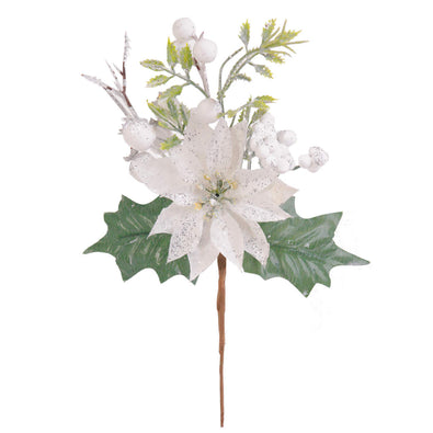 Fantasías Miguel Art.9886 Pick Natural Blanco Nochebuena 23.5cm 1pz