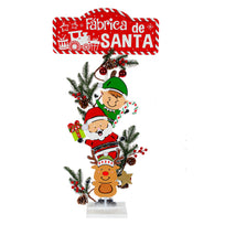 Art.7587 Letrero Navidad Color 21.5x50cm 1pz