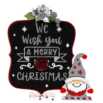 Art.10833 Letrero Navidad Negro 45x34.5x9cm 1pz