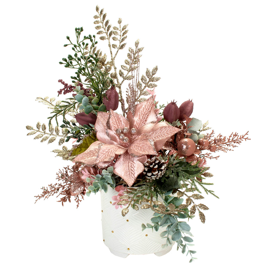 Art.1214 Vara Flor Nochebuena Rosa 40cm 1pz
