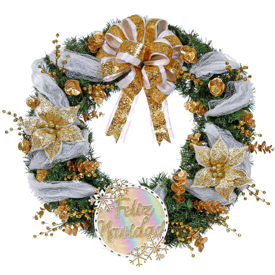 Art.10812 Corona Navidad 25cm 1pz