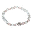 Fantasías Miguel Clave:BL162 Pulsera De Rondeles Rosas Y Cristal