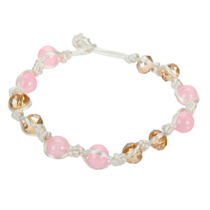 Pulsera De Nudo Simple Con Cuentas