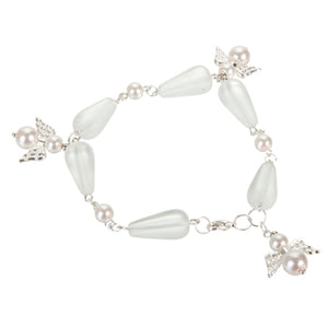 Pulsera Con Angeles De Perlas