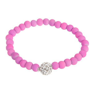 Pulsera Morada Con Caucho