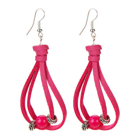 Aretes Imitación Piel Fiusha