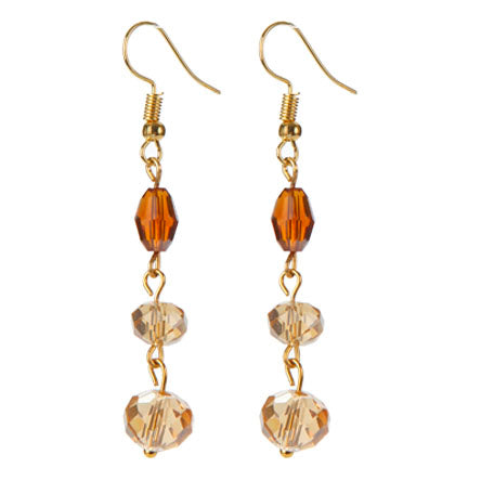 Aretes Largos Café-Miel
