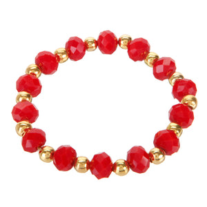 Pulsera Rondel Opaco  Rojo